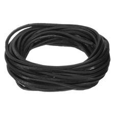 5.5 Yard 2mm Flat Leather Cord Leather Lacing Strips for DIY Crafts Black