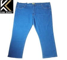 Kam Jeans Men's Blue Super Stretch Regular Fit Jeans Size 56R W56 L32 Denim