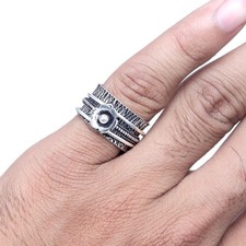 Spinner Anxiety Handmade Silver Jewelry  "8"