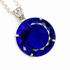 113 Ct CERTIFIED Blue Topaz 925 Sterling Silver Round Cut Jewelry For Women