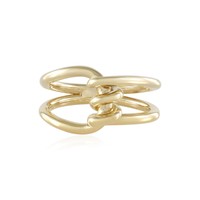 Cavill Damenring 925 Sterlingsilber Goldplattiert Modern Eleganter Ring