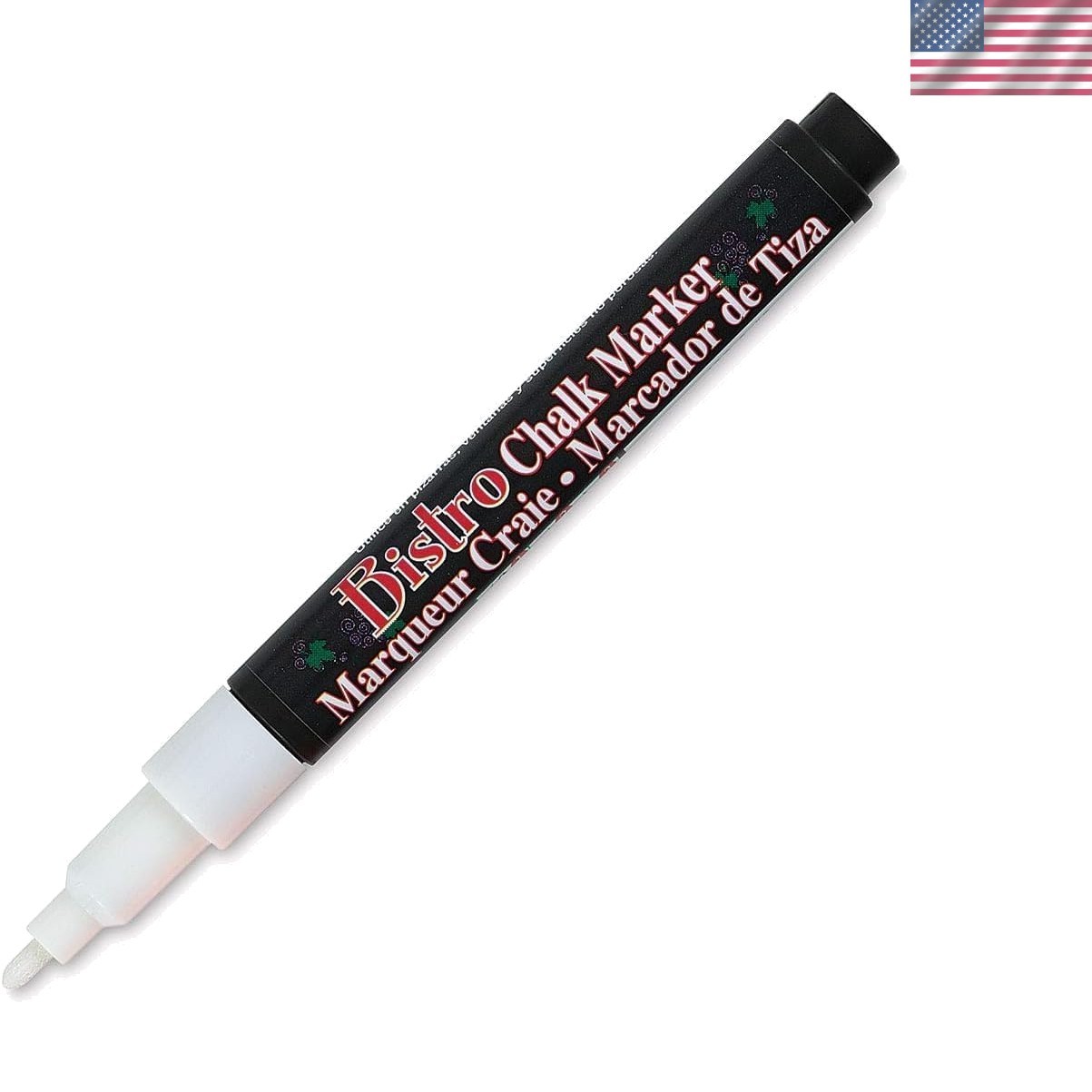 Uchida White Broad Point Chalk Marker for Art Projects - Erasable & Easy to Use
