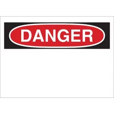 BRADY 116099 Danger Sign, English, Plastic, White