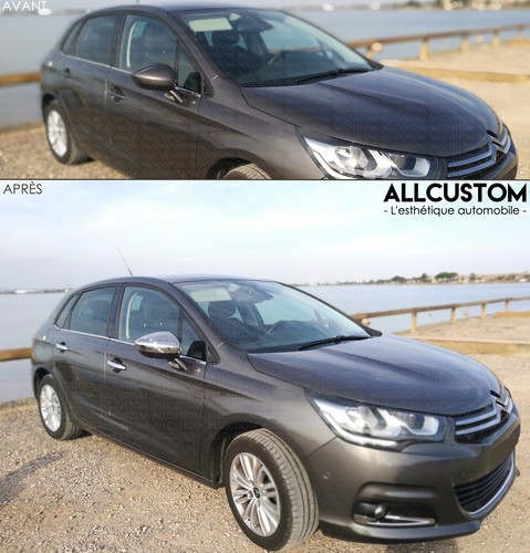 ENJOLIVEURS CHROME CACHES COUVRE POIGNÉES PORTES pour CITROEN C4 B7 2010-2017 - Picture 4 of 4