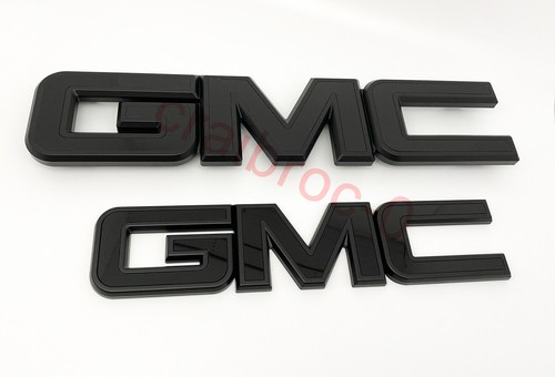 2015-2019 GMC Sierra 1500 2500HD 3500HD Front Grille Tailgate Rear Emblem 2pcs - Picture 2 of 6