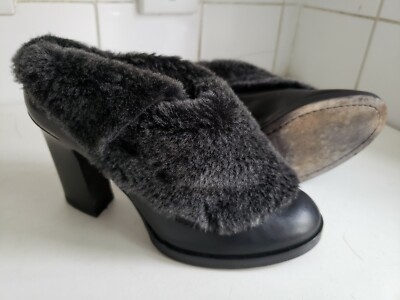 RAG & BONE DESIGNER DAMEN UK 3 EU 36 SCHWARZ FELL LEDER STIEFELETTEN SCHUHE