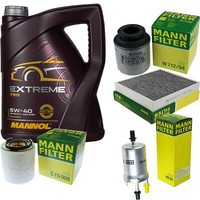 Mann Inspektionspaket 5L Mannol Extreme 5W-40 FüR VW Polo 1.2 TSI Audi A1
