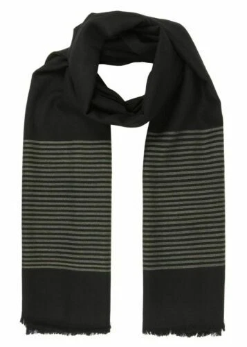 Merino Wool Striped Men's Scarf