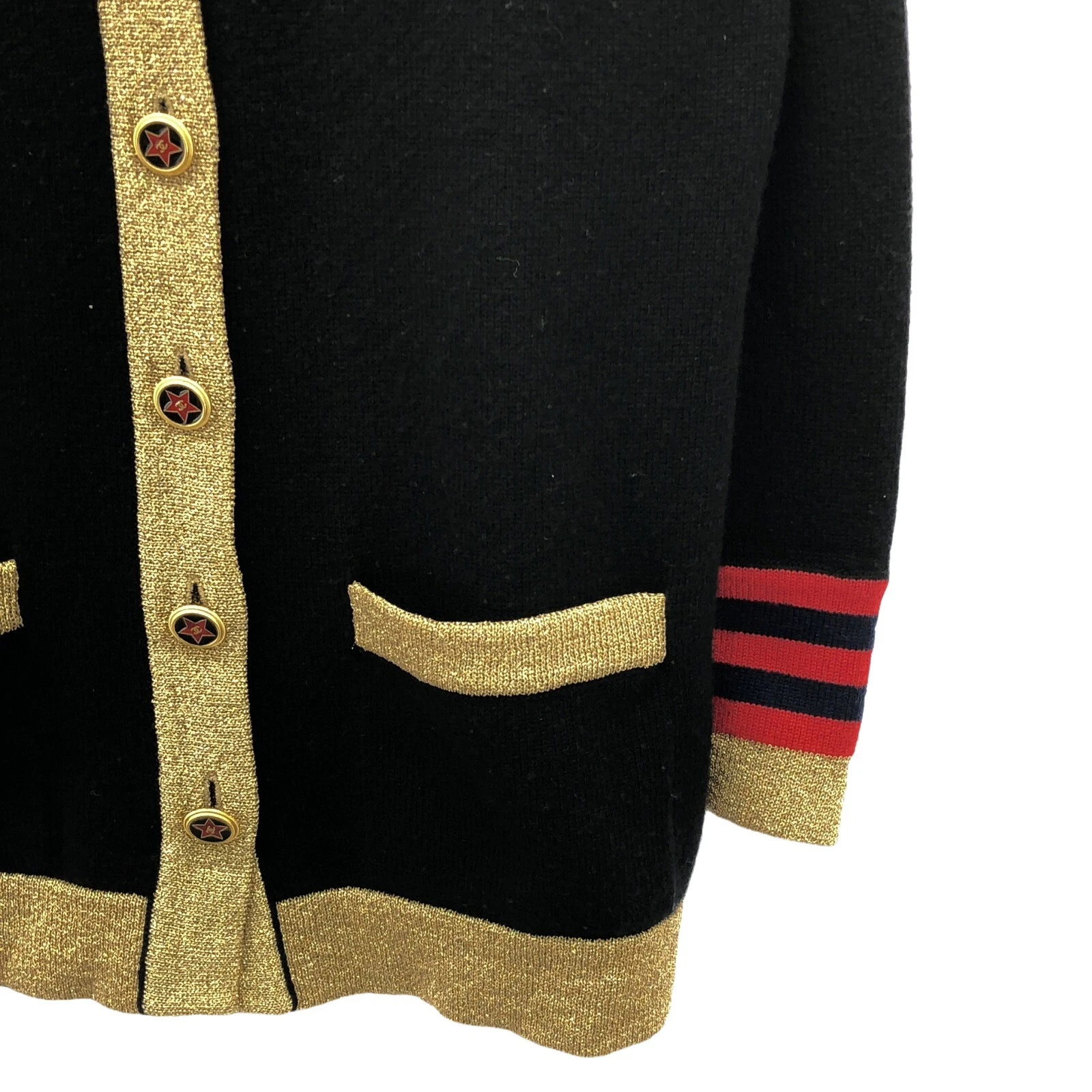 CHANEL Cardigan Maglia Giacca Maglione P36174K02177 Cashmere Nero Usato Don