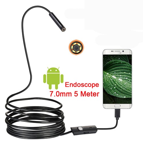 5M 7MM 6LED Car Engine Tube USB Endoscope Borescope Inspection Camera FOR Androi - Picture 2 of 11