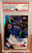 2016 Topps Chrome NOMAR MAZARA Rookie RC Prism Refractor #164 PSA 10 - LOW POP!