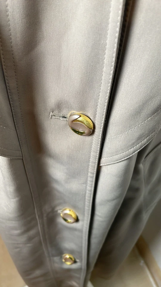 fleet street womens long wind breaker type coat mauve color size 4 - Image 3 of 4