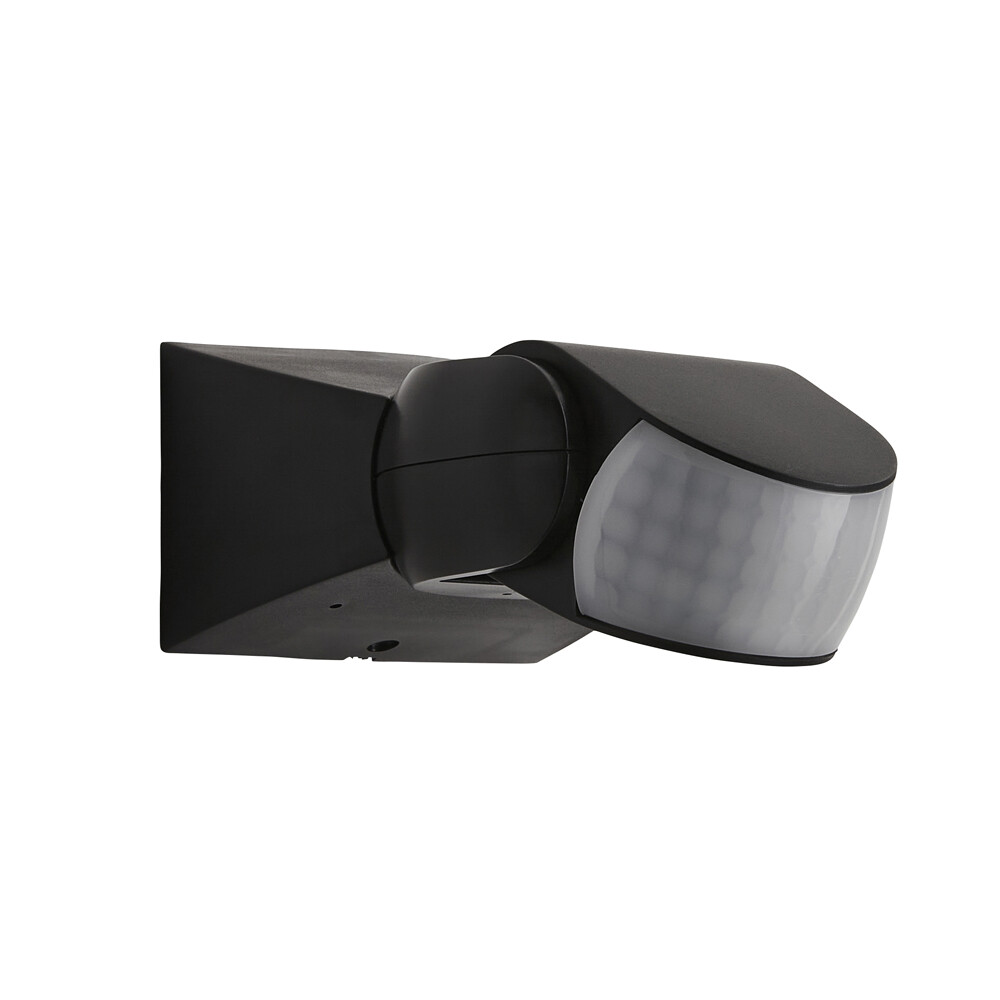 Litecraft Garrett Stealth Outdoor PIR Motion Sensor with Override Feature- Black