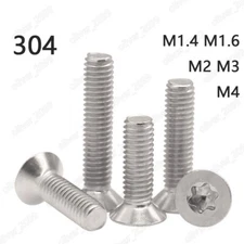 M1.4 M1.6 M2 M2.5 M3 M4 304 Stainless Steel Torx Socket Countersunk Head Screws