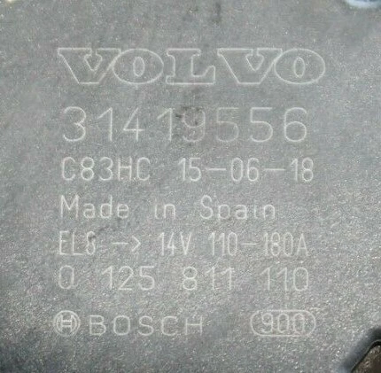 31419556 ALTERNATORE VOLVO XC70 II 2.4 DIESEL - Immagine 2 di 2