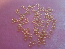 JUMP RINGS GOLD PLATED BRASS 6MM 20 GAUGE PACK OF 100