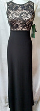 New R M COLLECTION Size 4 Sleeveless Gown Formal Open Back Black/Nude