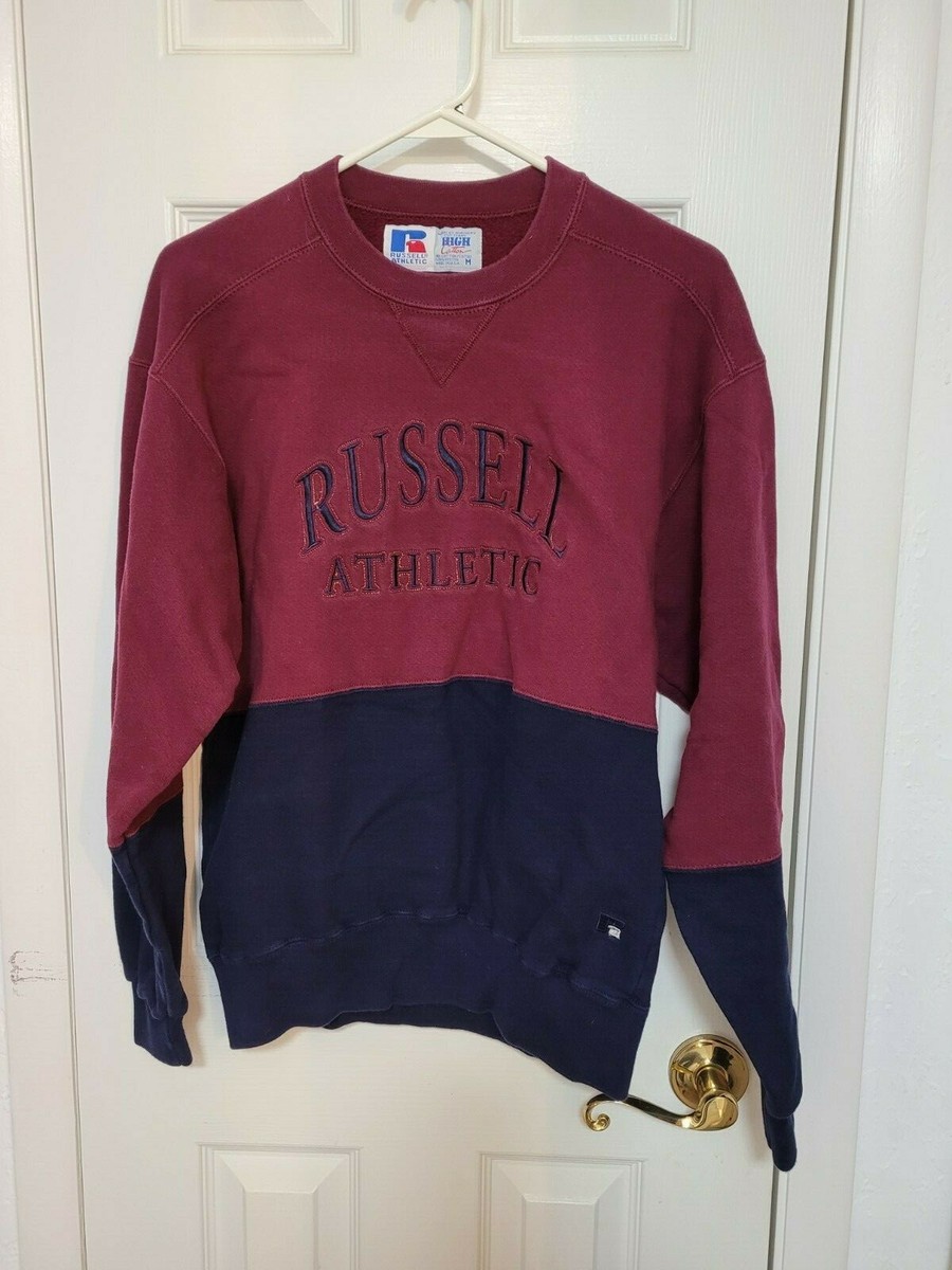 VINTAGE RUSSELL ATHLETIC COLOR BLOCK CREWNECK SWEATSHIRT MEN'S