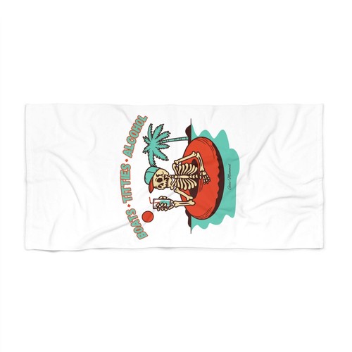 Boats Ti**ies Alcohol Beach Towel - Picture 2 of 5