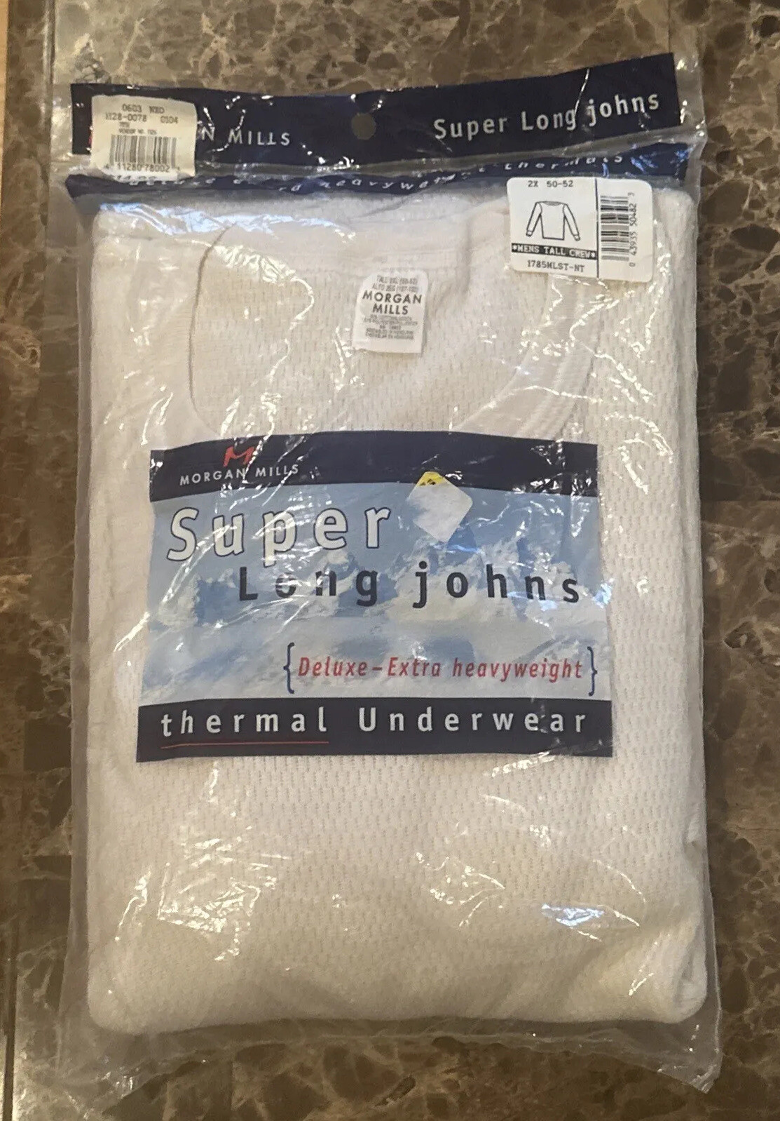 Vintage Mens XXL Tall Original Long Johns Long Sleeve Thermal NEW