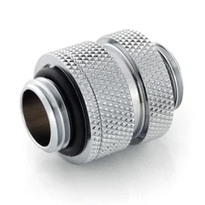 Bitspower G1/4" Adjustable Aqua Link Pipe (16-22mm), Silver Shining