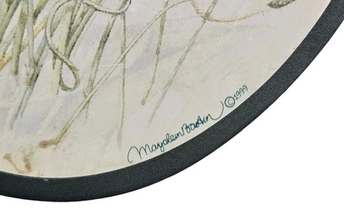 Vintage Marjolein Bastin 1999 Spring Summer 2 Sided Wooden Sign Plaque Oval 6" - Picture 3 of 7