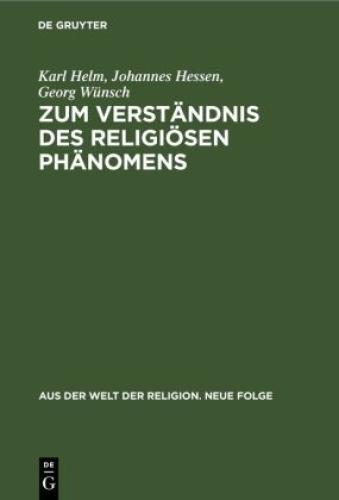 Thumbnail - Zum Verständnis Des Religiösen Phänomens 6773