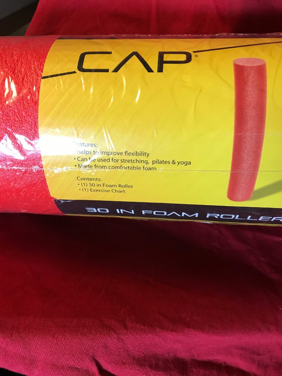High Density Foam Roller, 30- Inch, Red, By CAP Barbell from USA