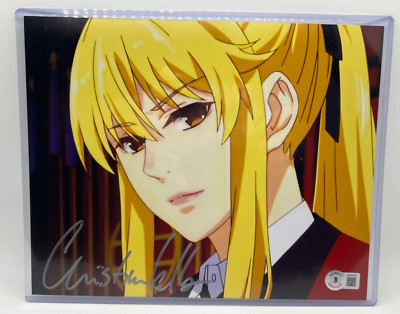 Bam Anime ~ Kakegurui Mary Saotome 8'' x 10'' Christina Kelly Signed ~ BAS Beckett