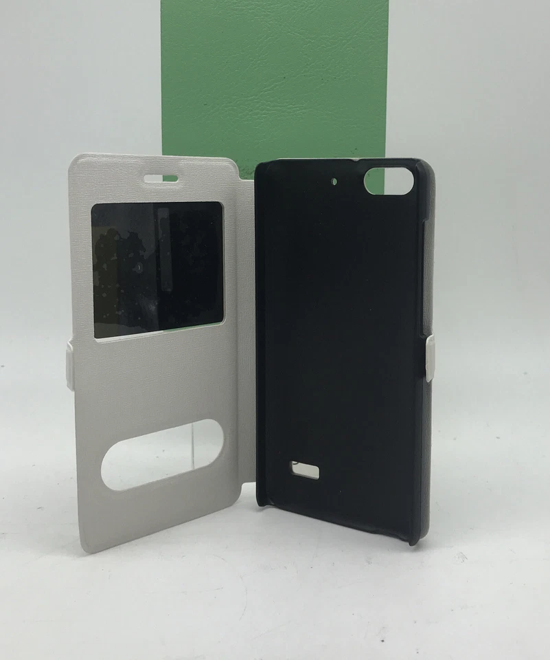 Cover casa a Portafoglio con finestre  per Huawei Honor 4C Rigida Ecopelle Bianc - Immagine 3 di 4