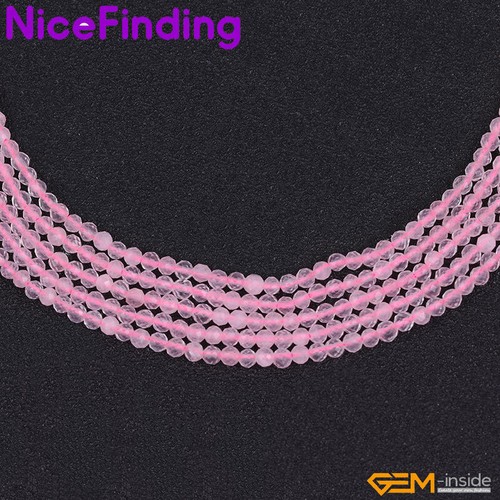 2mm 3mm Round Faceted Tiny Gemstone Spacer Loose Beads For Jewelry Making 15" - Picture 16 of 53