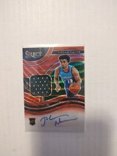 🔥 2020-21 Panini Select Red Wave  RookieJersey Auto Jordan Nwora #RJA-NWO 🔥
