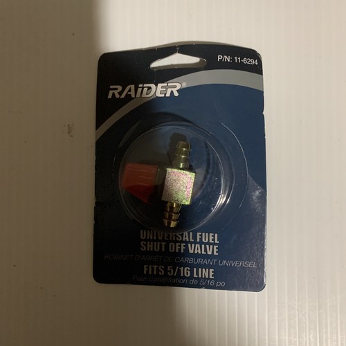 Raider 116294 Universal Straight InLine Fuel Shut Off Valve Fits 5/