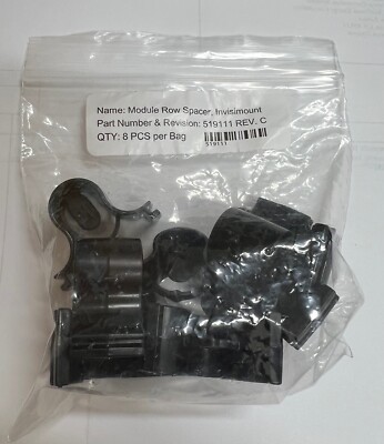 Lot of 10 bag of  Sunpower Module Row Spacer, Invisimount  51911 REV, Bag of 8