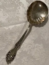 Antique Sterling Silver Watson & Newell Berry Spoon Gold Wash Bowl 86g 8.75”