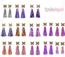 NEW Bicycle Handlebar Grip Streamers Girls Boys Kids Beach Cruiser BMX MTB Bike