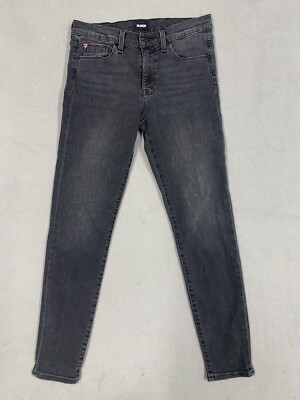Hudson Jeans Womens Size 28 Faded Black Natalie Super Skinny Mid Rise Ankle 