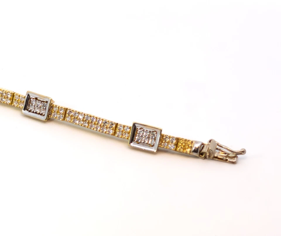 Damenarmband Bicolor, Armkette, Gelbgold / Weißgold 585 14 KT - Bild 2 von 4