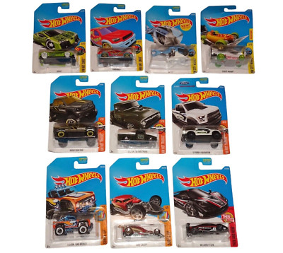NEW 2015 Art Cars Surf s Up Then and Now City Works Trucks Hot Wheels Lot of 10