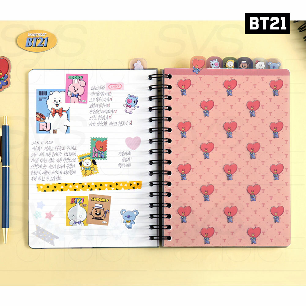 BTS BT21 Official Authentic Goods VINTAGE Index Note 152 x 214mm +