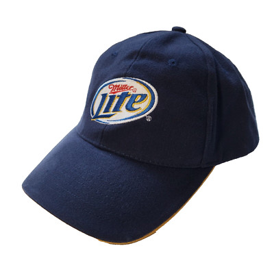 Miller Lite Blue Adjustable Strap Back Hat Baseball Cap Beer Brewery Acme