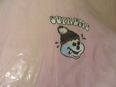 Supreme Snowman Hooded Sweatshirt Size Large Light Pink FW21 Brand New DS 2021