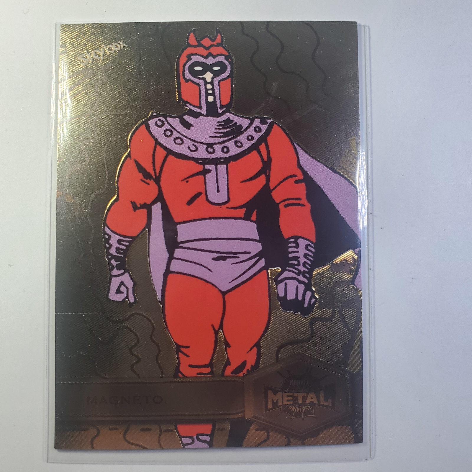 2021 Marvel Metal Universe Spider Man - Magneto Light FX Gold Parallel #147