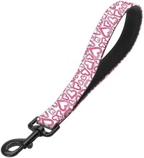 Love Short Dog Leash with Reflective Nylon Padded Handle - Ideal for Training...