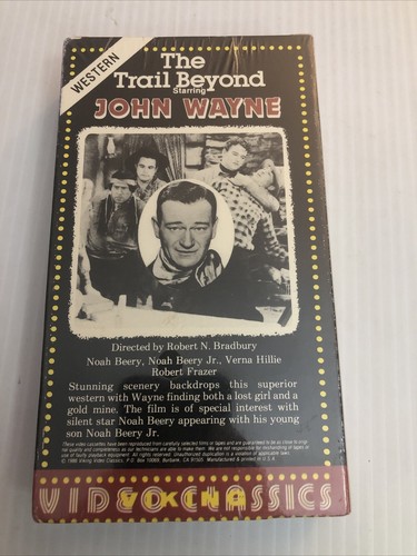 The Trail Beyond, Vhs Movie, Starring John Wayne, Classic Western SEALED