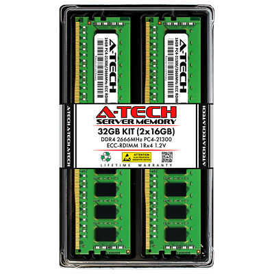 32GB 2x 16GB PC4-2666 RDIMM ASUS Z10PC-D8/SAS Z10PE-D16 WS Z10PG-D16 Memory RAM