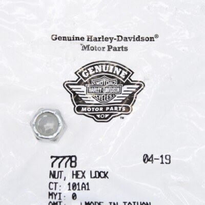 Harley-Davidson Hex Lock Nut Part Number - 7778 | eBay