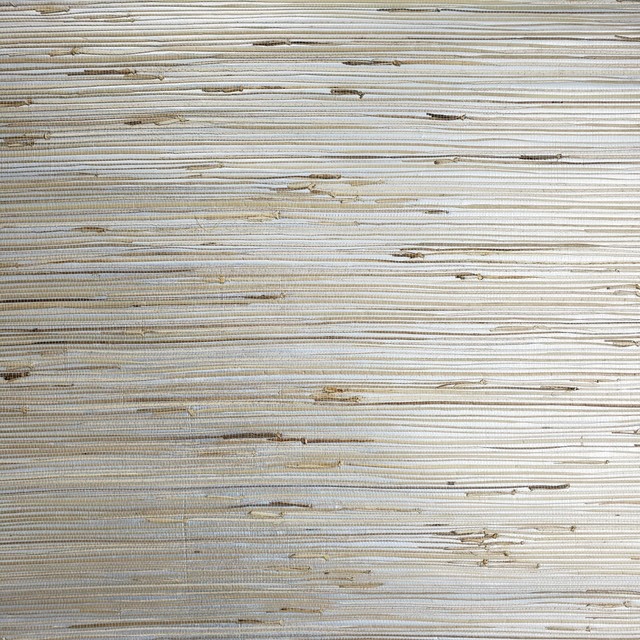 Silver Metallic Wallpaper Real Natural Grasscloth Beige grass cloth