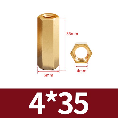 Threaded Rod Connecting Nuts Allthread bar Brass Hexagon Connectors M2 to M6 - Picture 95 of 130