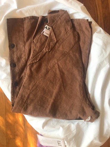 FLAX Stepping Up Jacket fitted blouse med weight LINEN FLAX Small fits Medium - Picture 12 of 18